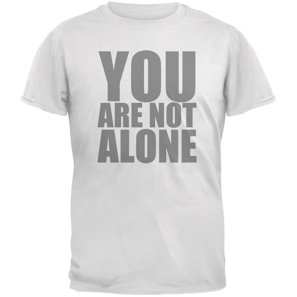 You Are Not Alone Caitlyn Jenner White Adult T-Shirt Men's T-Shirts Old Glory 2XL White 