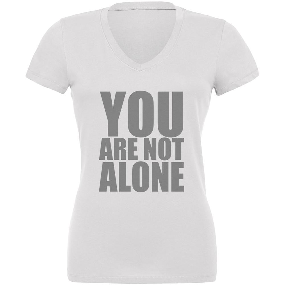 You Are Not Alone Caitlyn Jenner White Juniors V-Neck T-Shirt Juniors T-Shirts Old Glory 2XL White 