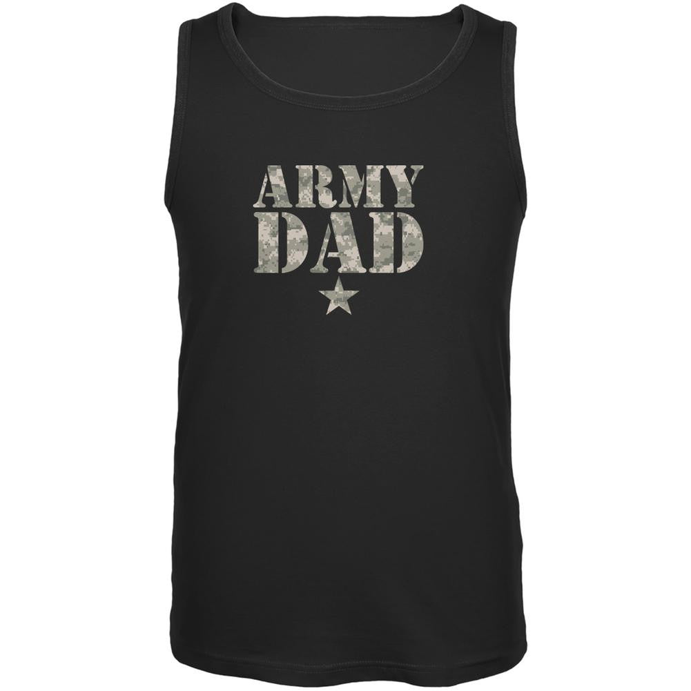 Father's Day Army Dad Black Adult Tank Top Men's Tank Tops Old Glory 2XL Black 