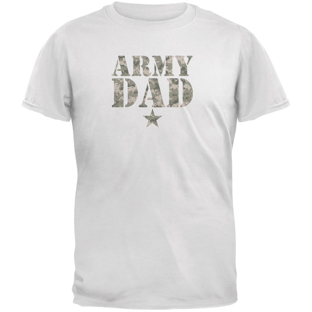 Father's Day Army Dad White Adult T-Shirt Men's T-Shirts Old Glory 2XL White 