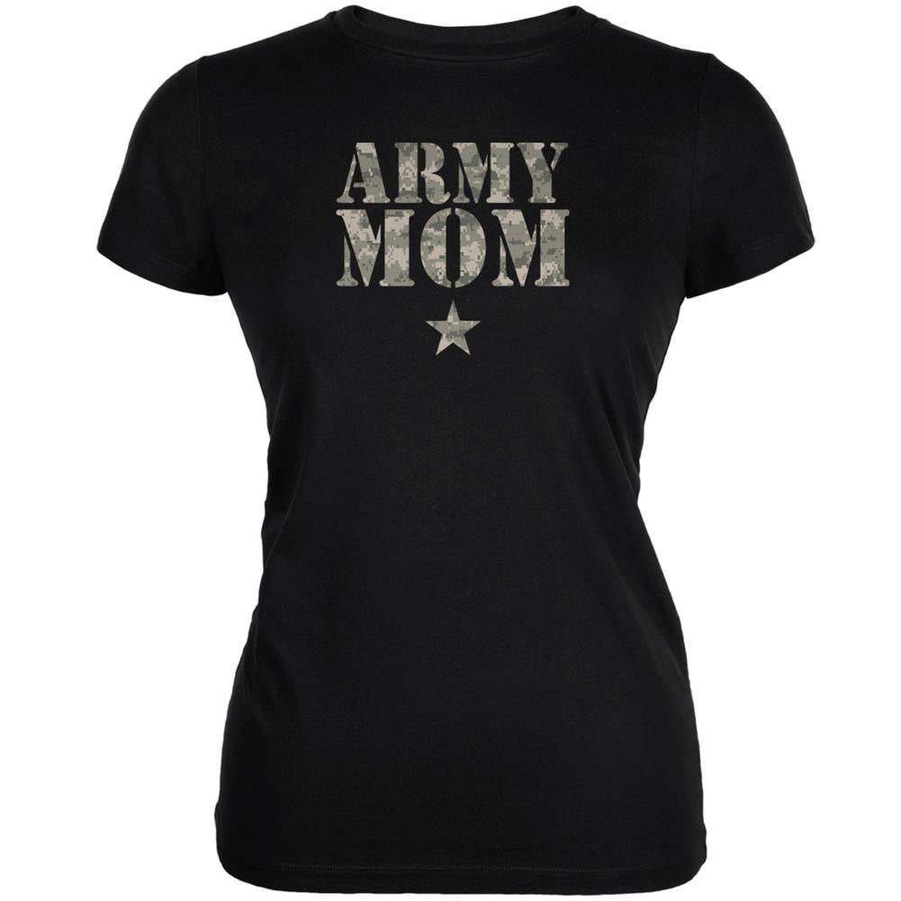 Army Mom Black Juniors Soft T-Shirt Juniors T-Shirts Old Glory 2XL Black 