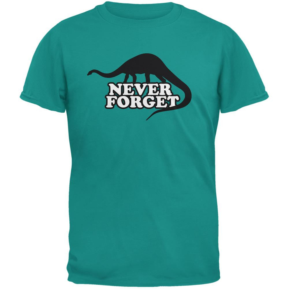 Jurassic - Never Forget Jade Green Adult T-Shirt Men's T-Shirts Old Glory 2XL Green 