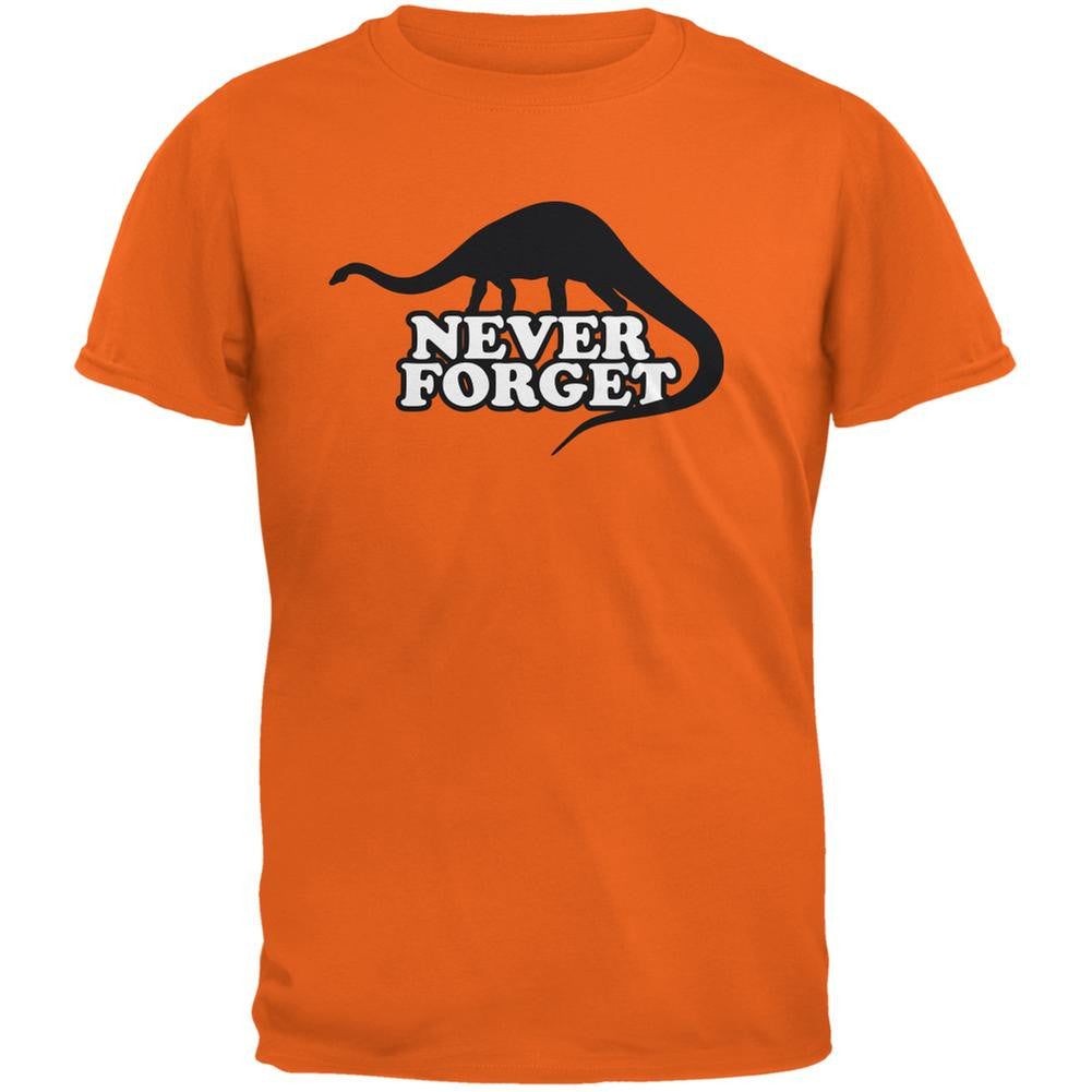 Jurassic - Never Forget Orange Adult T-Shirt Men's T-Shirts Old Glory 2XL Orange 