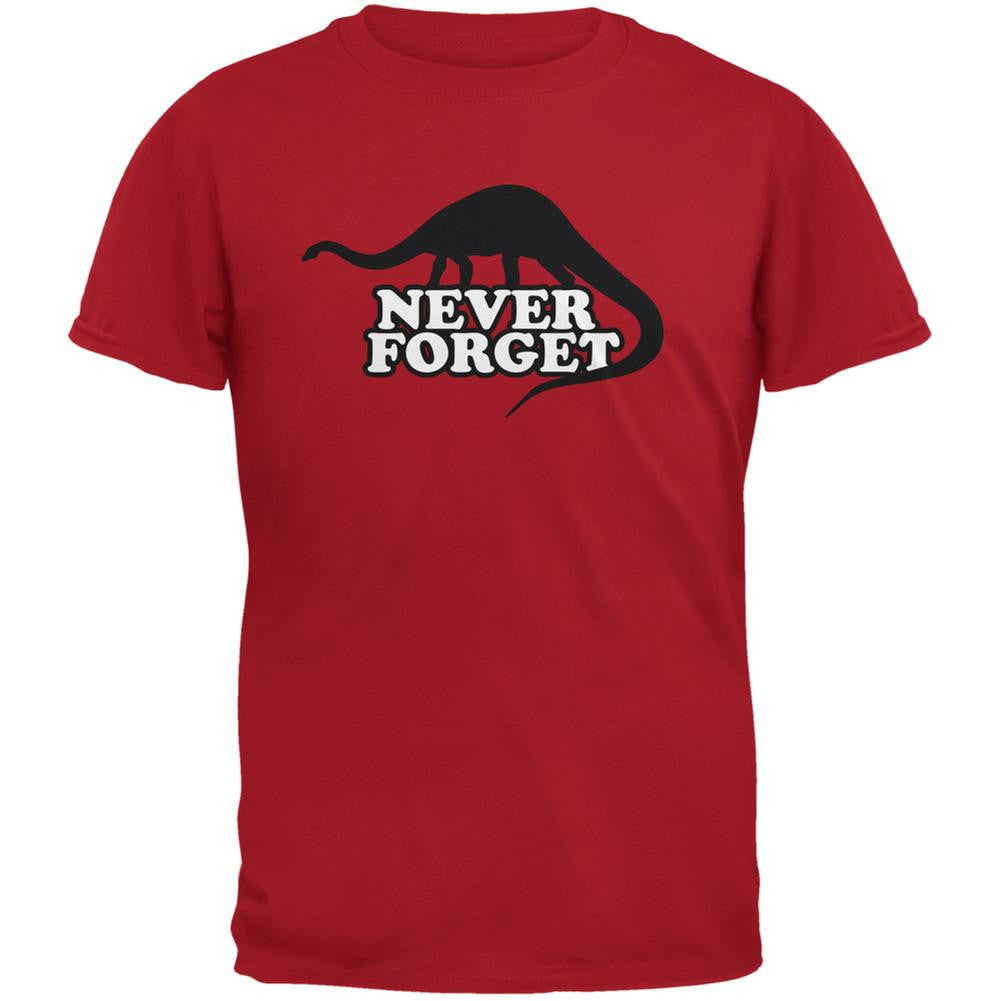 Jurassic - Never Forget Red Adult T-Shirt Men's T-Shirts Old Glory 2XL Red 