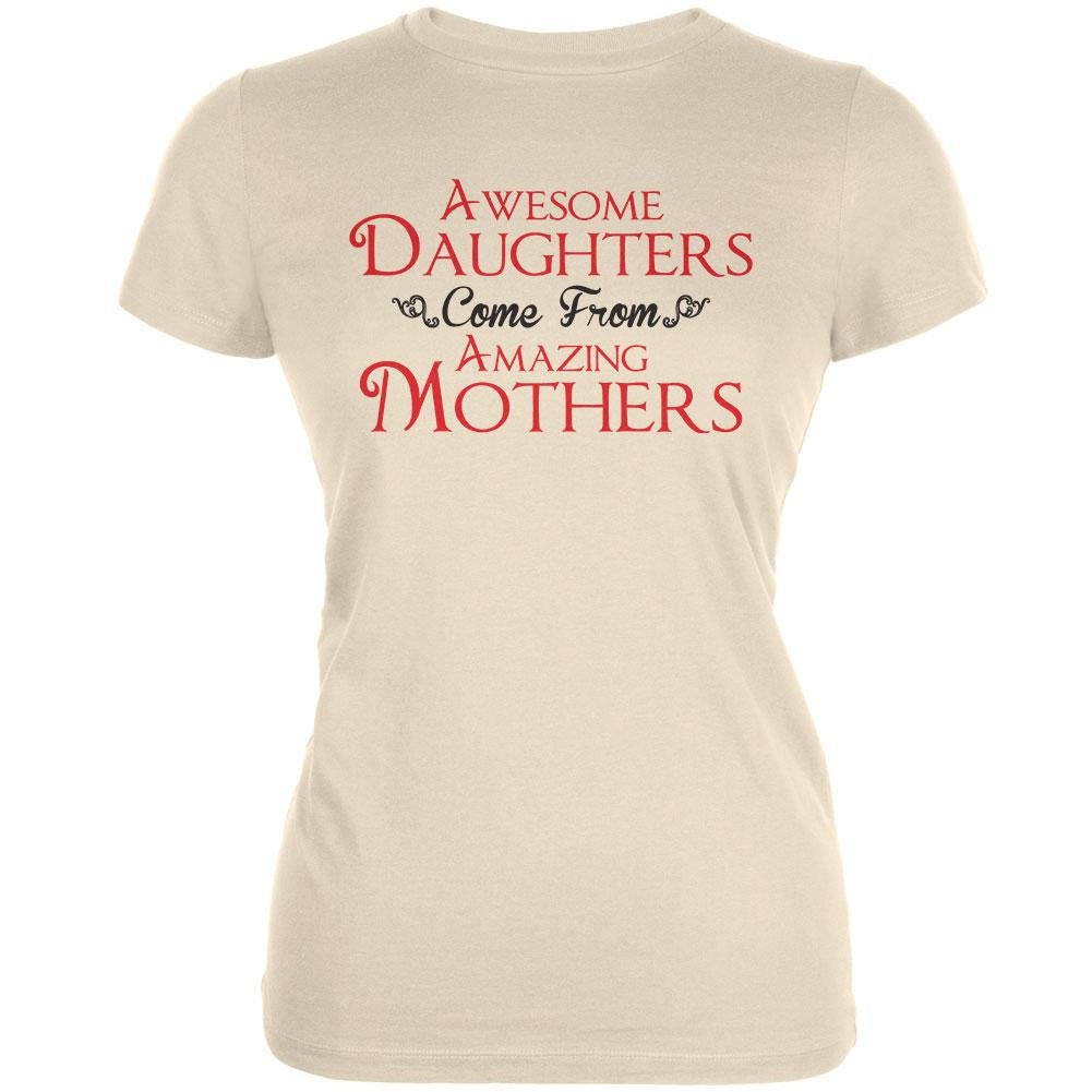 Mothers Day - Awesome Daughters Amazing Cream Juniors Soft T-Shirt Juniors T-Shirts Old Glory 2XL Off-White 