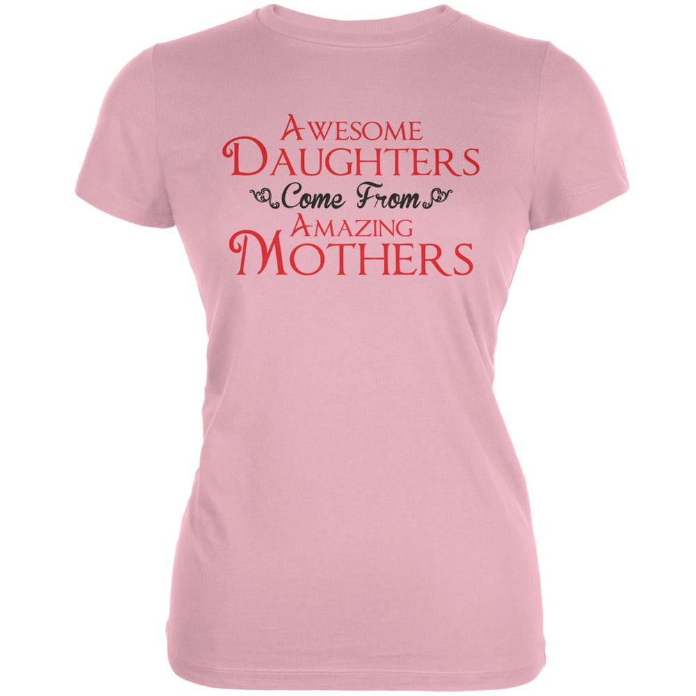 Mothers Day - Awesome Daughters Amazing Pink Juniors Soft T-Shirt Juniors T-Shirts Old Glory 2XL Pink 