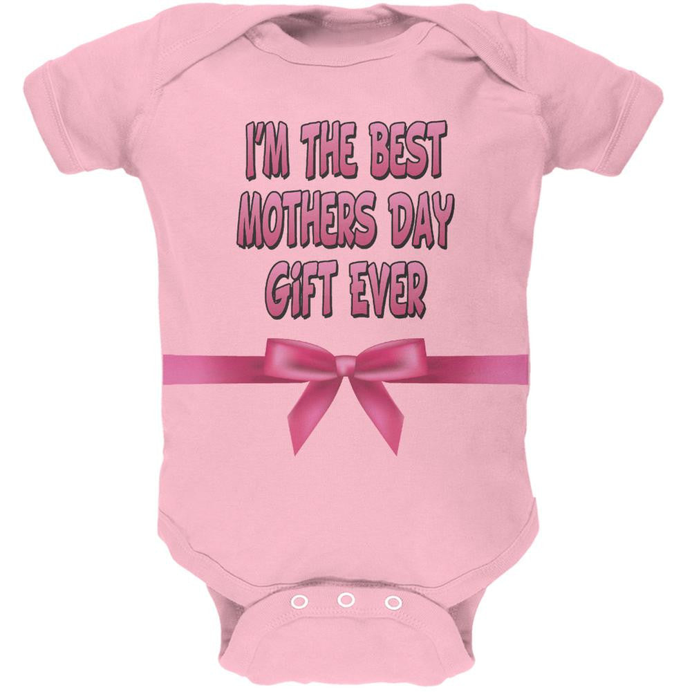 Mothers Day - Best Mothers Day Gift Light Pink Soft Baby One Piece Baby One Piece Old Glory 0-3M Pink 