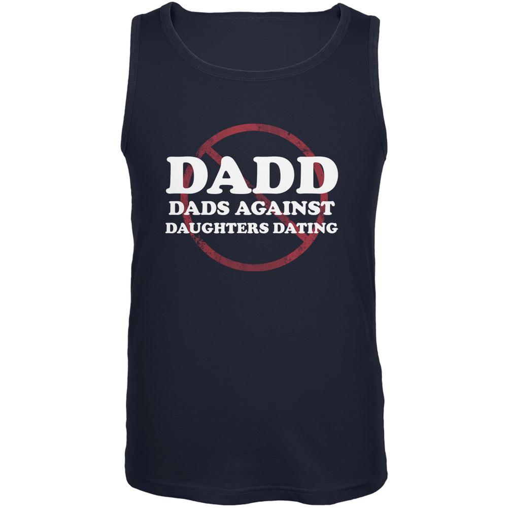 Father's Day DADD Dads Against Daughters Dating Navy Adult Tank Top Men's Tank Tops Old Glory 2XL Blue 