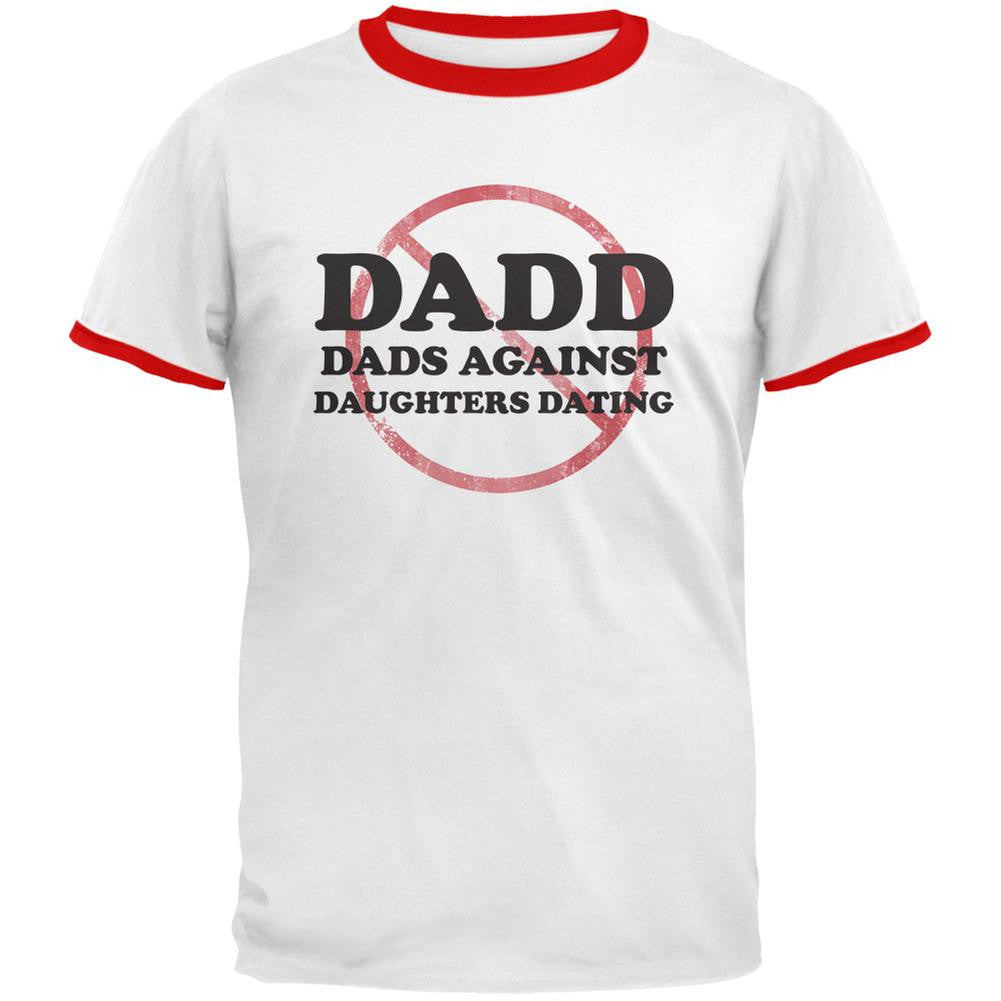 Father's Day DADD Dads Against Daughters Dating Men's Ringer T-Shirt Men's T-Shirts Old Glory LG Multi 