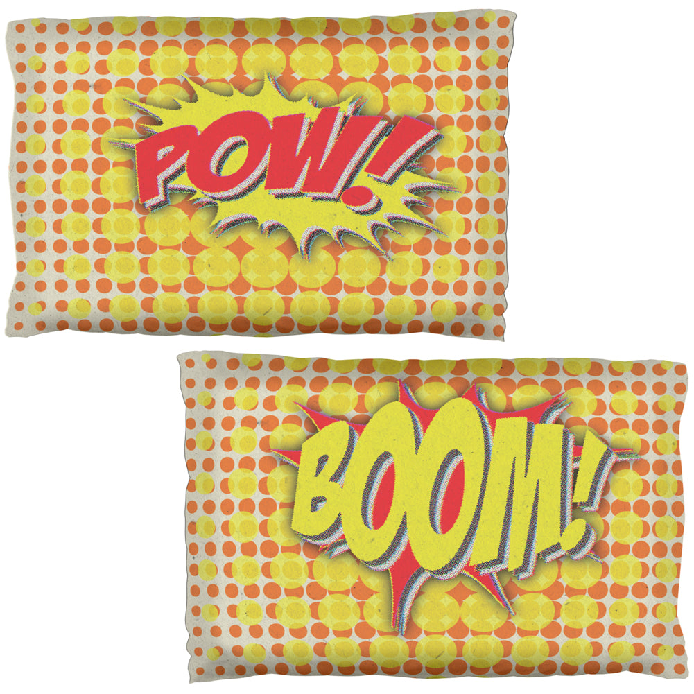 BOOM POW Comic Book Super Hero Pillow Case Set Pillowcases Old Glory OS Multicoloured 