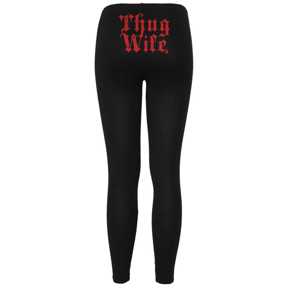 Thug Wife Black Women's Leggings Women's Leggings Old Glory 2XL Black 