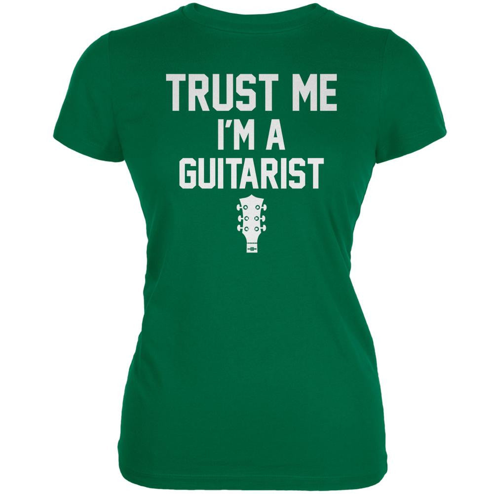 Trust Me Im A Guitarist Kelly Green Juniors Soft T-Shirt Juniors T-Shirts Old Glory 2XL Green 