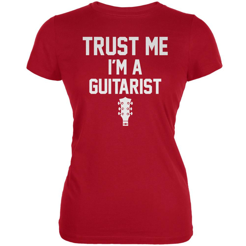 Trust Me Im A Guitarist Red Juniors Soft T-Shirt Juniors T-Shirts Old Glory 2XL Red 