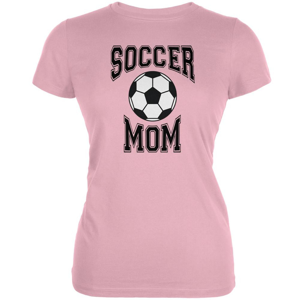 Soccer Mom Pink Juniors Soft T-Shirt Juniors T-Shirts Old Glory 2XL Pink 