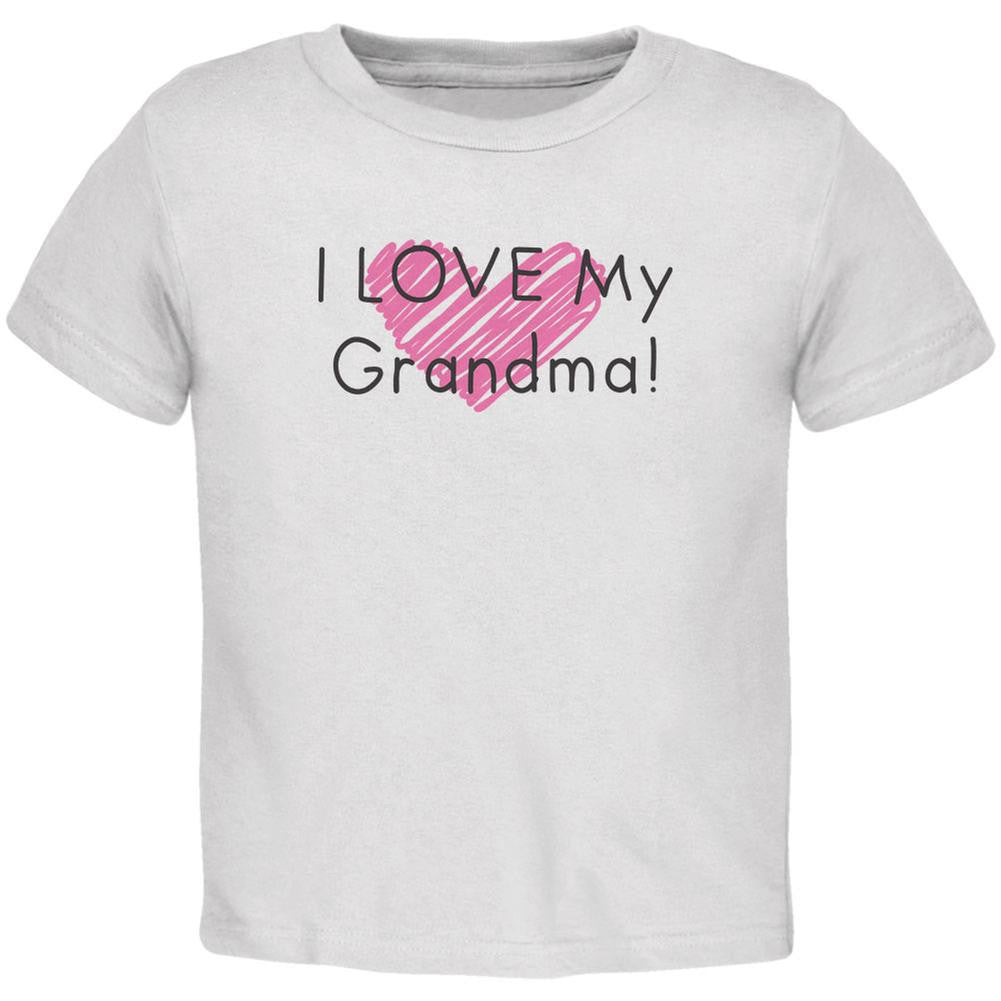 I LOVE My Grandma! White Toddler T-Shirt Toddler T-Shirts Old Glory 2T White 