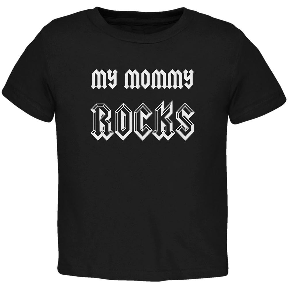 Mother's Day - My Mommy Rocks Black Toddler T-Shirt Toddler T-Shirts Old Glory 2T Black 