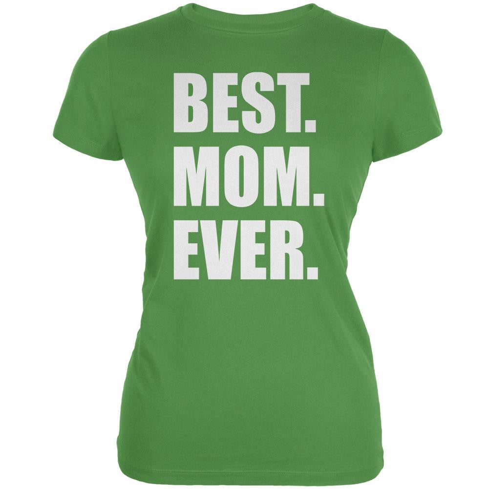 Mother's Day Best Mom Ever Aqua Juniors Soft T-Shirt Juniors T-Shirts Old Glory   