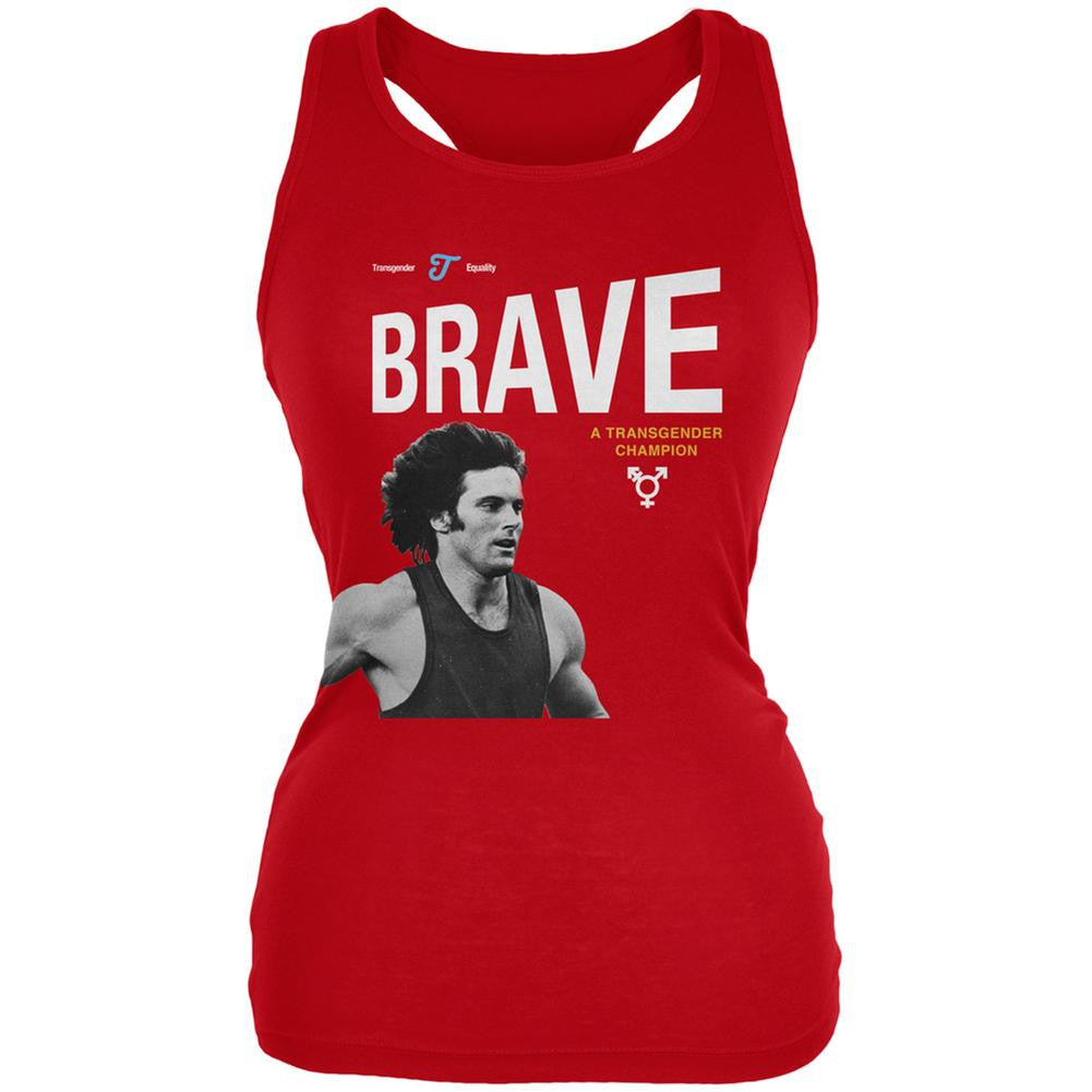 Bruce Jenner Brave Cereal Box - Red Juniors Soft Tank Top Juniors Tank Tops Old Glory 2XL Red 