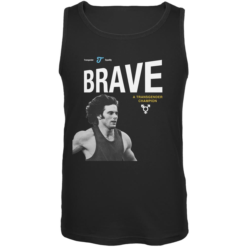 Bruce Jenner Brave Cereal Box - Black Adult Tank Top Men's Tank Tops Old Glory 2XL Black 