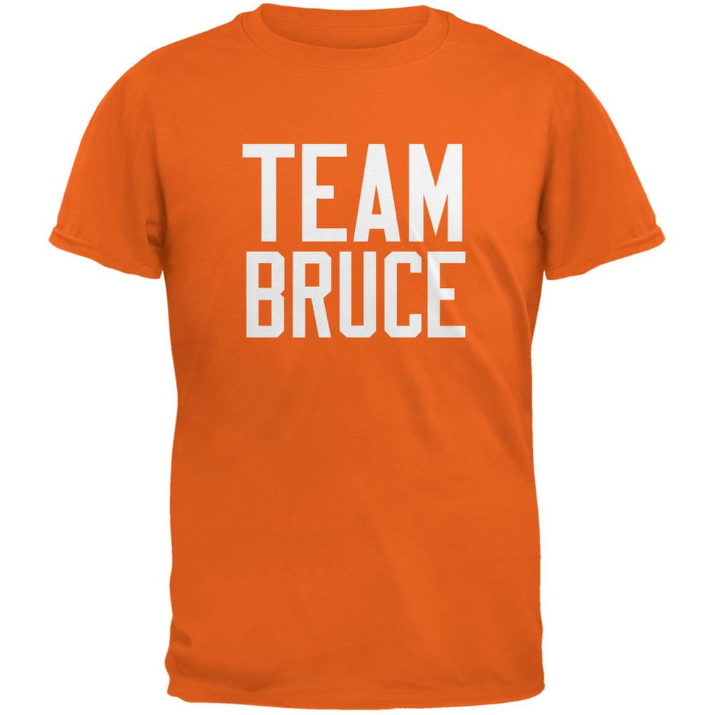 Team Bruce Orange Adult T-Shirt Men's T-Shirts Old Glory 2XL Orange 