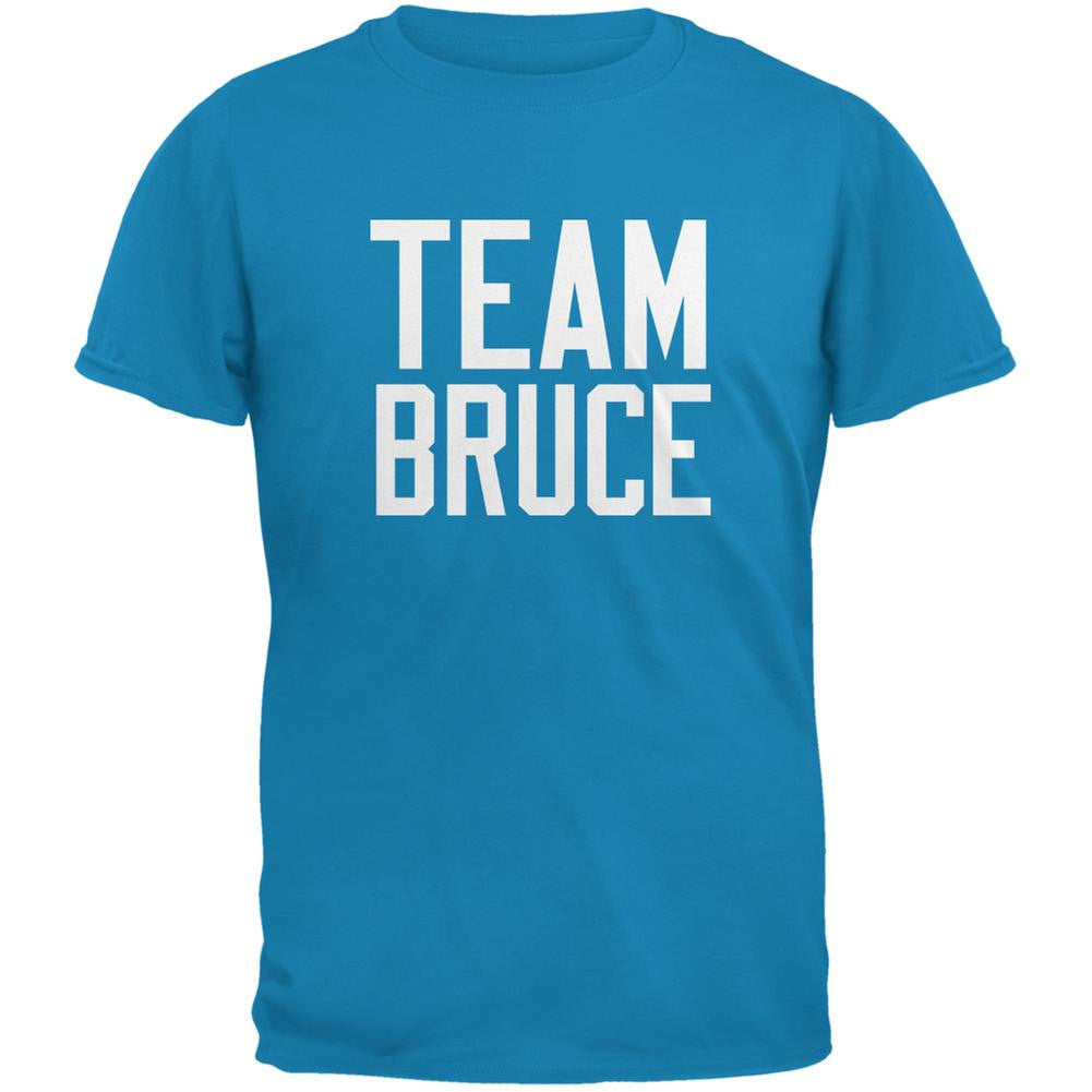 Team Bruce Sapphire Blue Adult T-Shirt Men's T-Shirts Old Glory 2XL Blue 