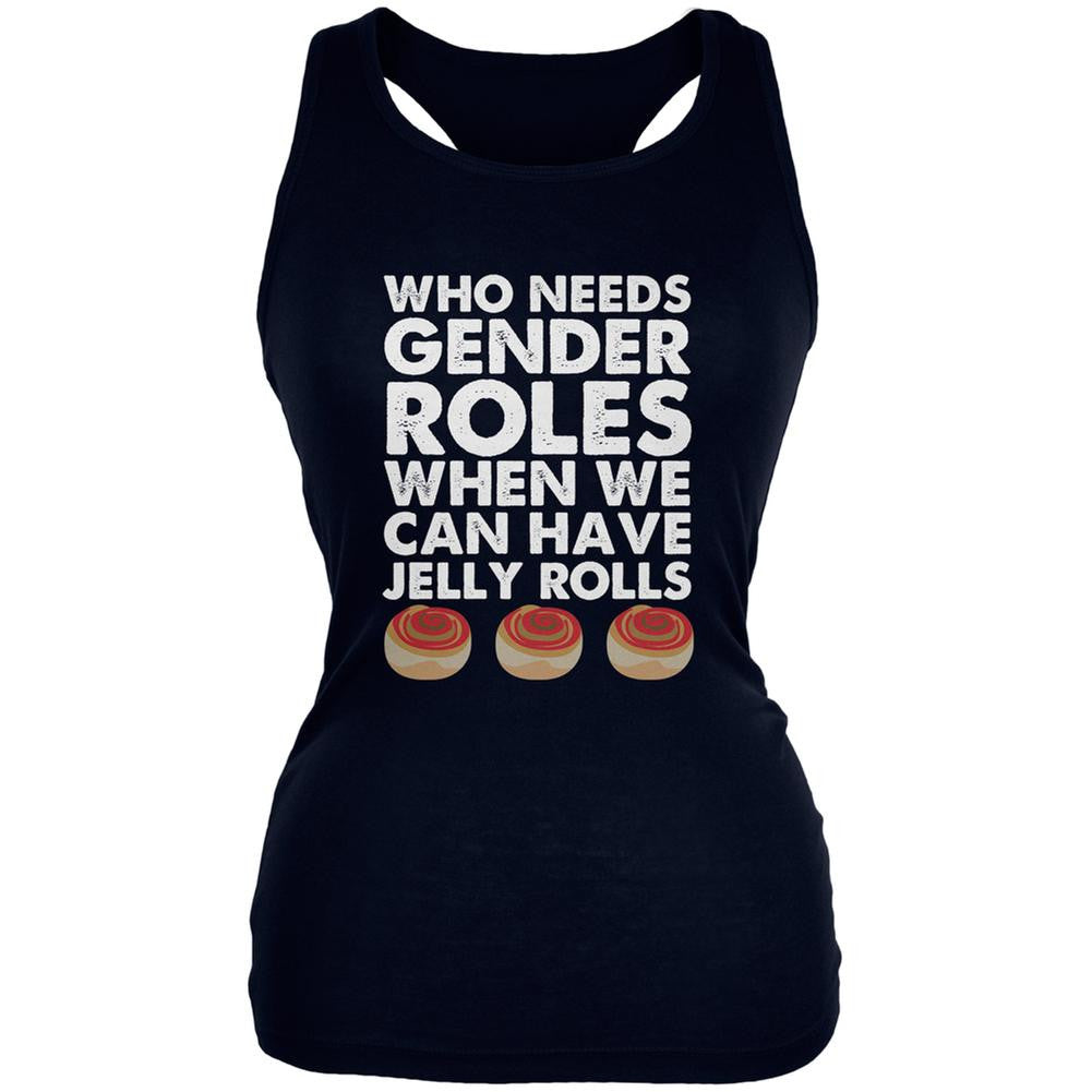 Who Needs Gender Roles - Jelly Rolls Black Juniors Soft Tank Top Juniors Tank Tops Old Glory 2XL Black 