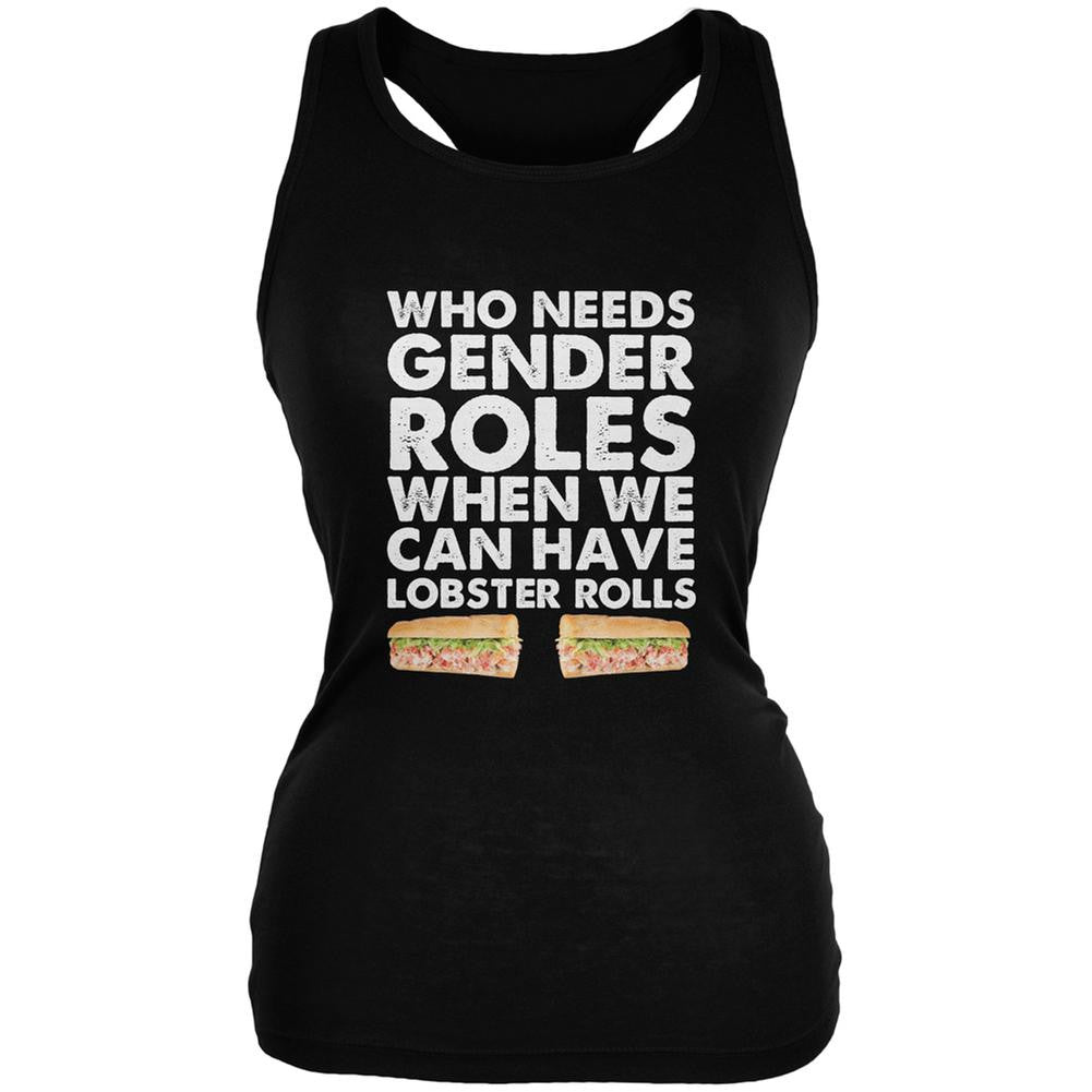 Who Needs Gender Roles - Lobster Rolls Black Juniors Soft Tank Top Juniors T-Shirts Old Glory 2XL Black 