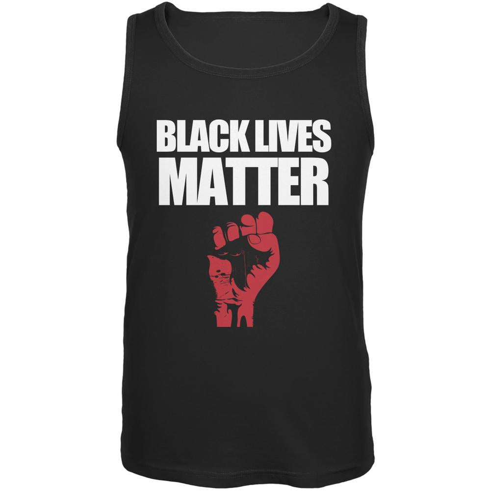 Black Lives Matter Black Adult Tank Top Men's Tank Tops Old Glory SM Black 