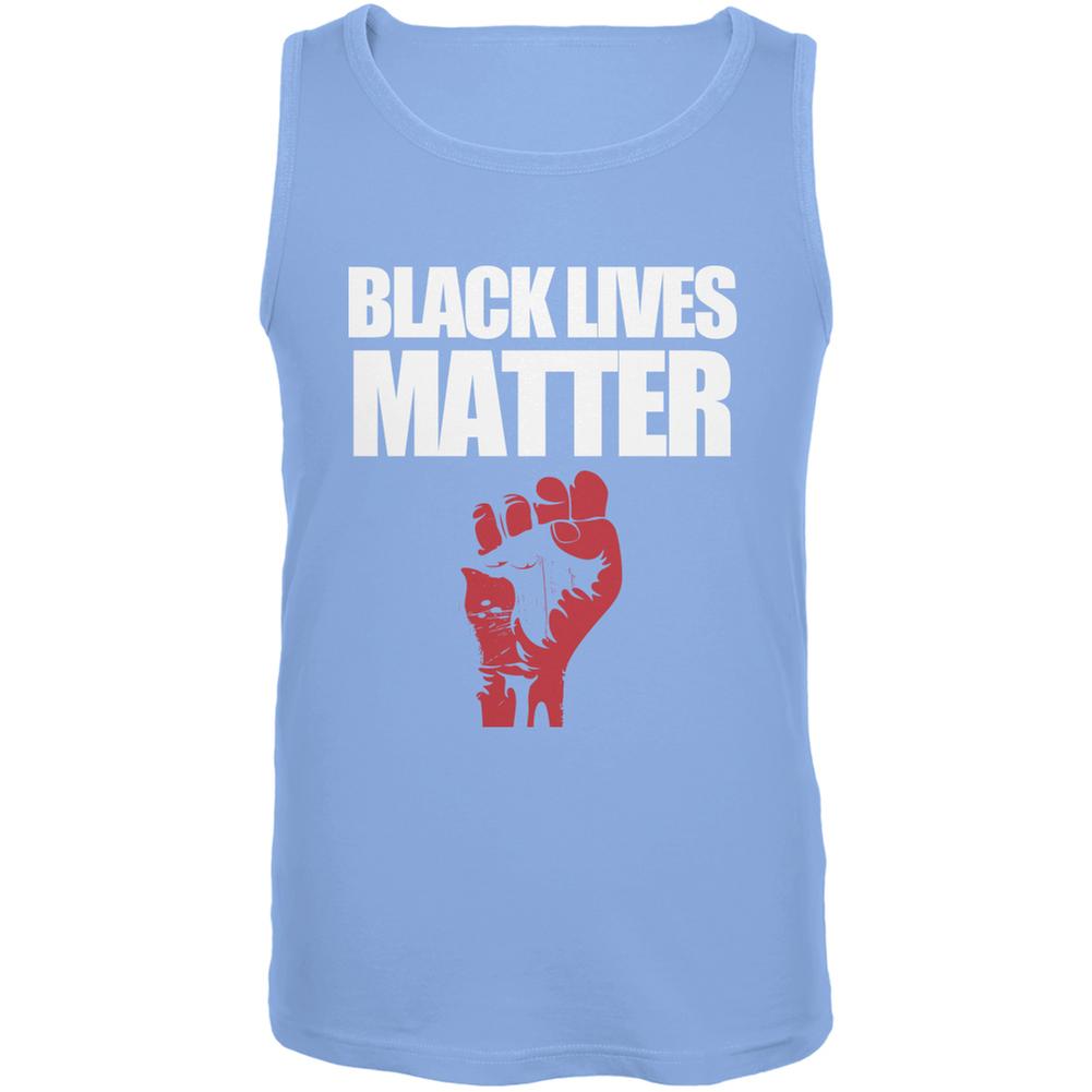 Black Lives Matter Carolina Blue Adult Tank Top Men's Tank Tops Old Glory SM Blue