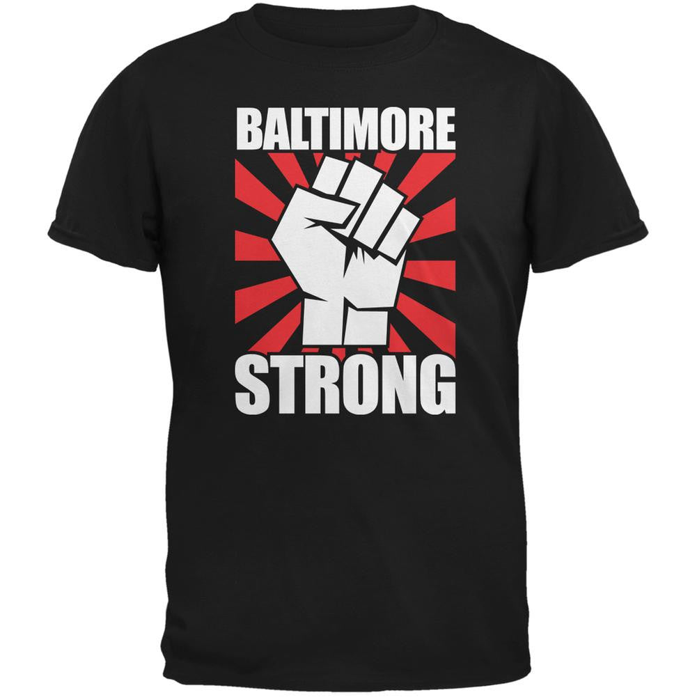 Baltimore Strong Black Adult T-Shirt Men's T-Shirts Old Glory 2XL Black 