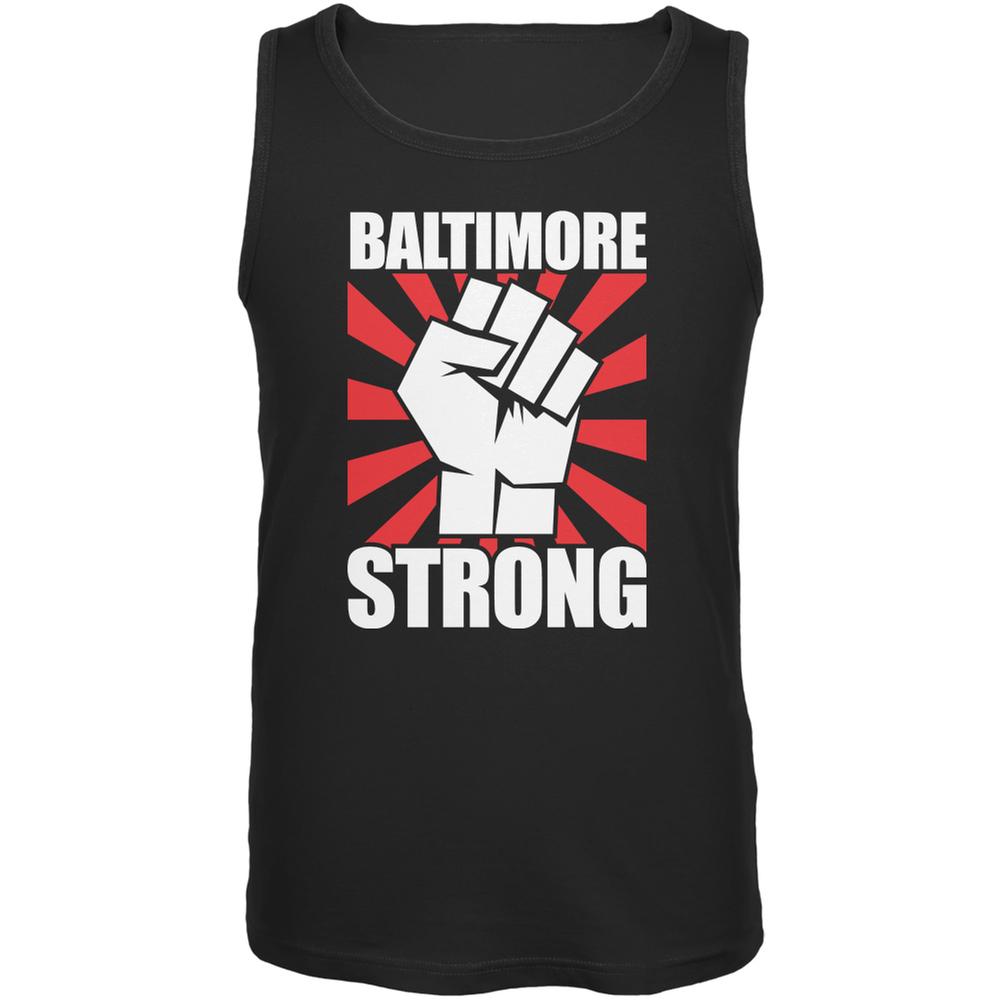 Baltimore Strong Black Adult Tank Top Men's Tank Tops Old Glory 2XL Black 