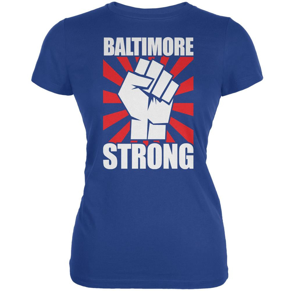 Baltimore Strong Royal Juniors Soft T-Shirt Juniors T-Shirts Old Glory 2XL Blue 