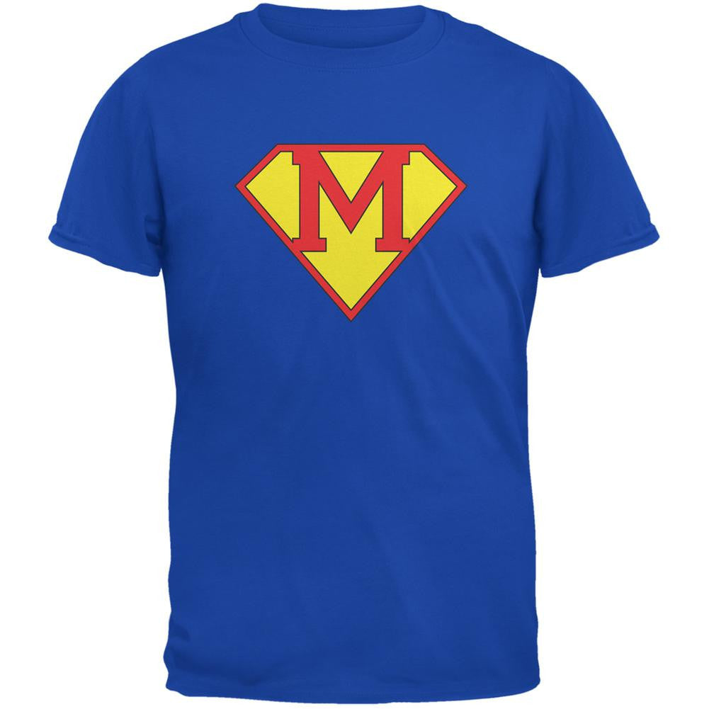 Mother's Day Super Mom Royal Adult T-Shirt Men's T-Shirts Old Glory 2XL Blue 