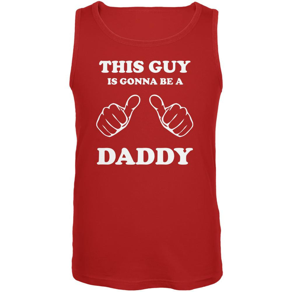 Father's Day This Guy is Gonna Be a Daddy Red Adult Tank Top Men's Tank Tops Old Glory 2XL Red 