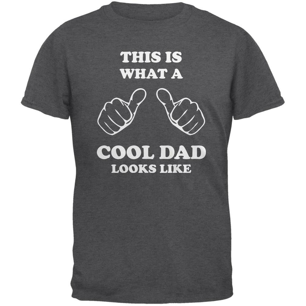 Father's Day What a Cool Dad Looks Like Navy Adult T-Shirt Men's T-Shirts Old Glory   