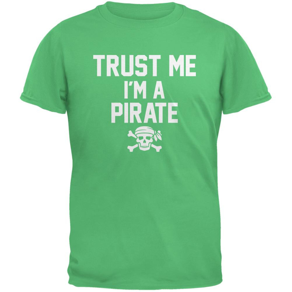 Trust Me Im A Pirate Irish Green Adult T-Shirt Men's T-Shirts Old Glory 2XL Green 