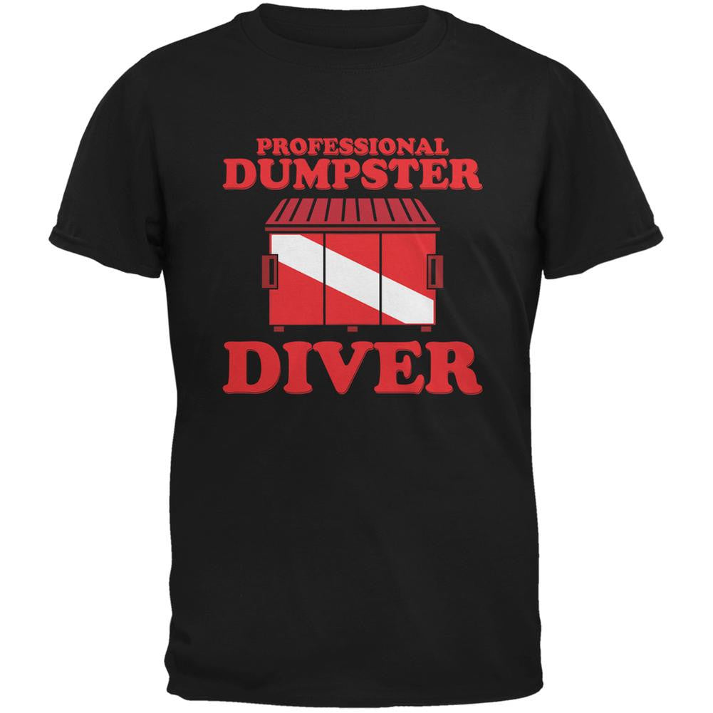 Professional Dumpster Diver Black Adult T-Shirt Men's T-Shirts Old Glory 2XL Black 