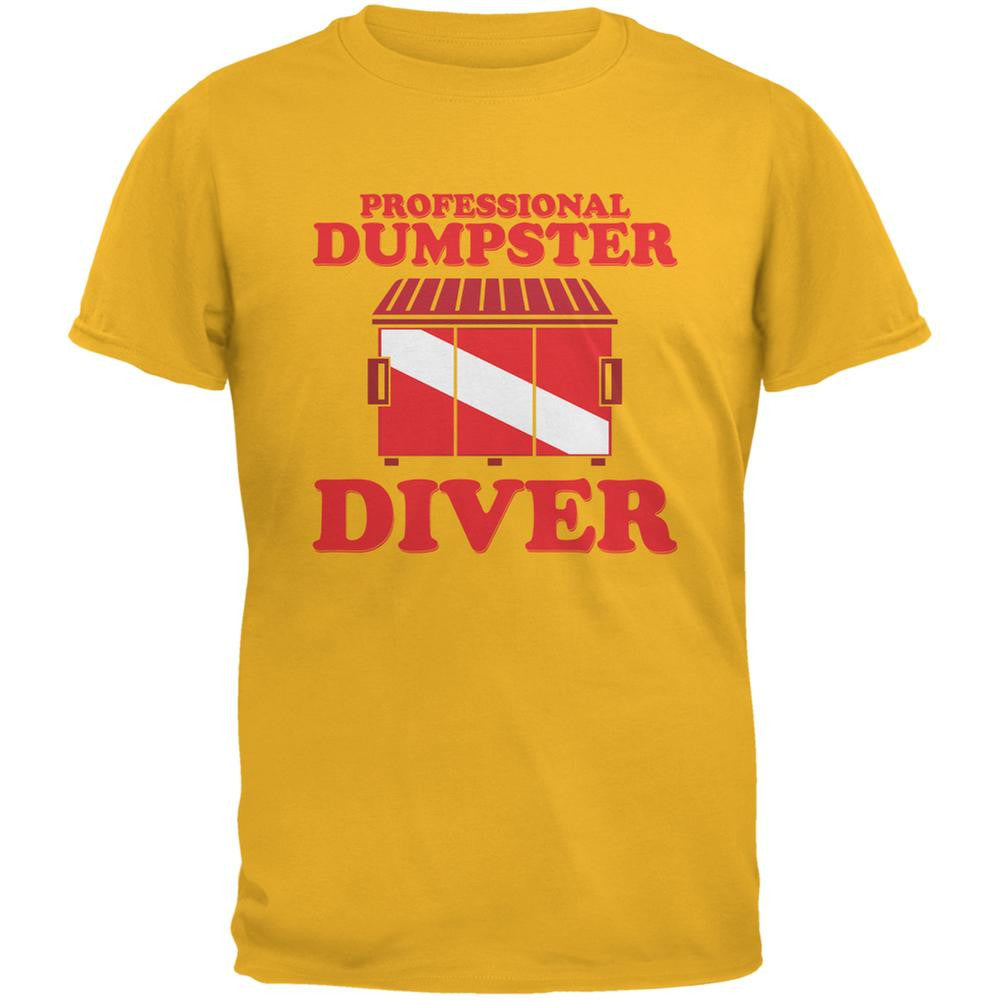 Professional Dumpster Diver Gold Adult T-Shirt Men's T-Shirts Old Glory 2XL Yellow 