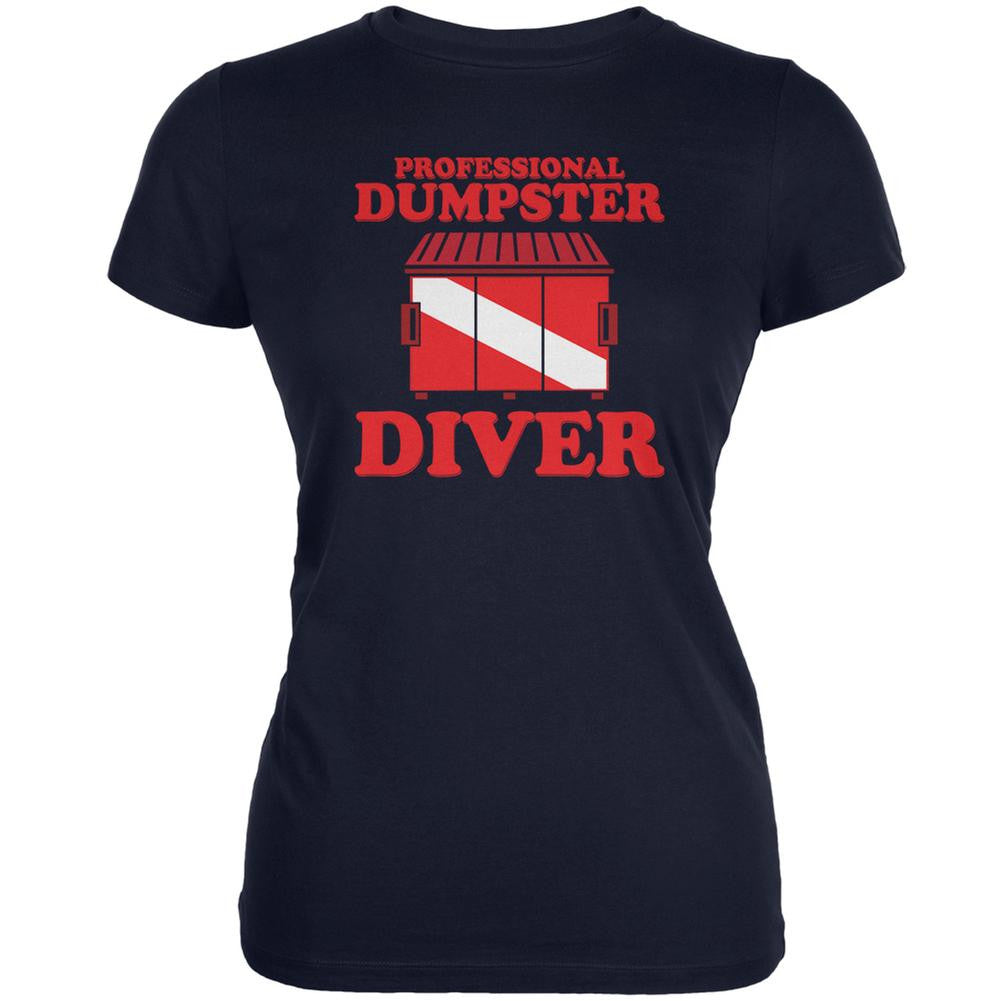 Professional Dumpster Diver Navy Juniors Soft T-Shirt Juniors T-Shirts Old Glory 2XL Blue 