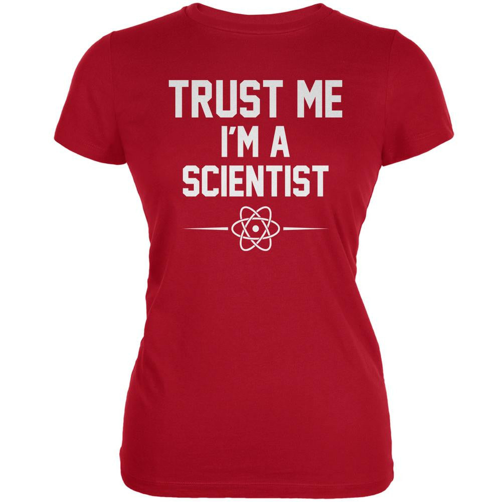 Trust Me Im A Scientist Red Juniors Soft T-Shirt Juniors T-Shirts Old Glory 2XL Red 