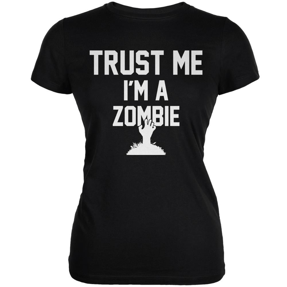 Trust Me Im A Zombie Black Juniors Soft T-Shirt Juniors T-Shirts Old Glory 2XL Black 