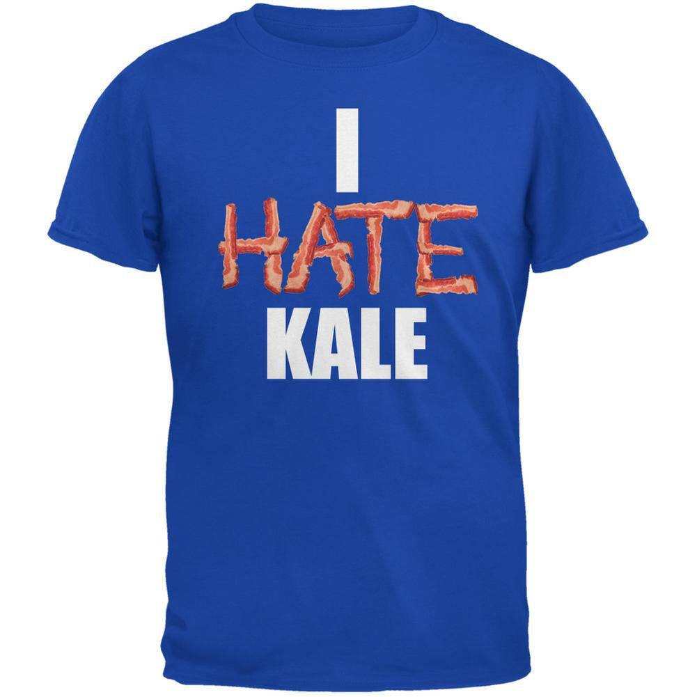 I Hate Kale Royal Adult T-Shirt Men's T-Shirts Old Glory 2XL Blue 