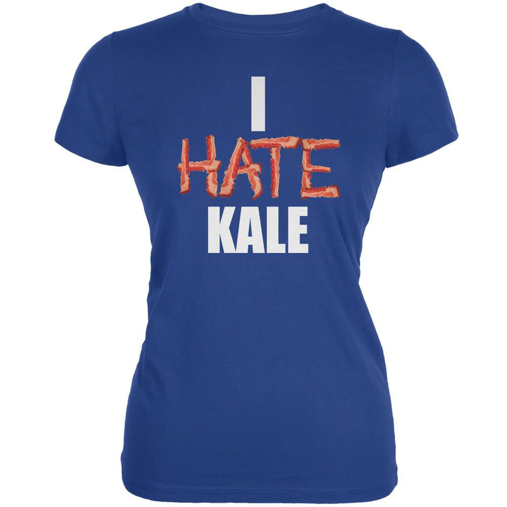 I Hate Kale Royal Juniors Soft T-Shirt Juniors T-Shirts Old Glory 2XL Blue 