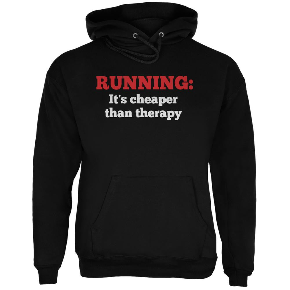 Running Cheaper Than Therapy Black Adult Hoodie Men's Hoodies Old Glory 2XL Black 