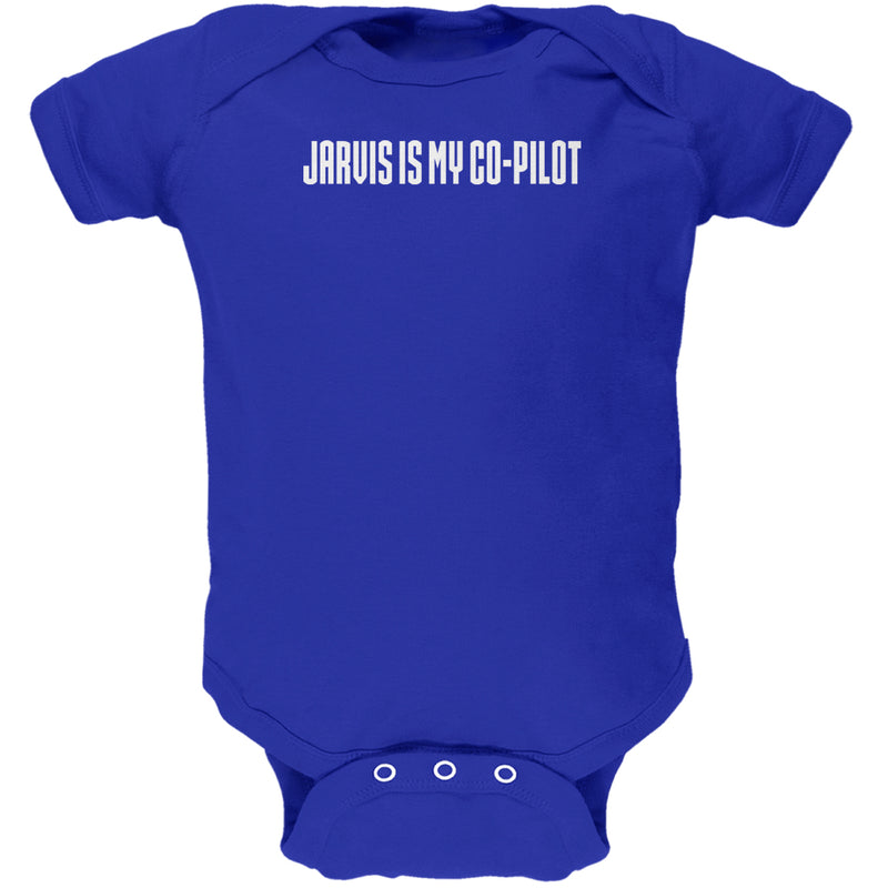 Jarvis is My Copilot Funny Royal Soft Baby One Piece Baby One Piece Old Glory 0-3M Blue 