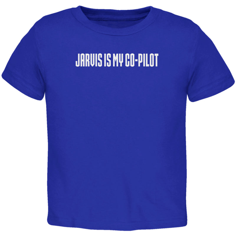 Jarvis is My Copilot Funny Royal Toddler T-Shirt Toddler T-Shirts Old Glory 2T Blue 