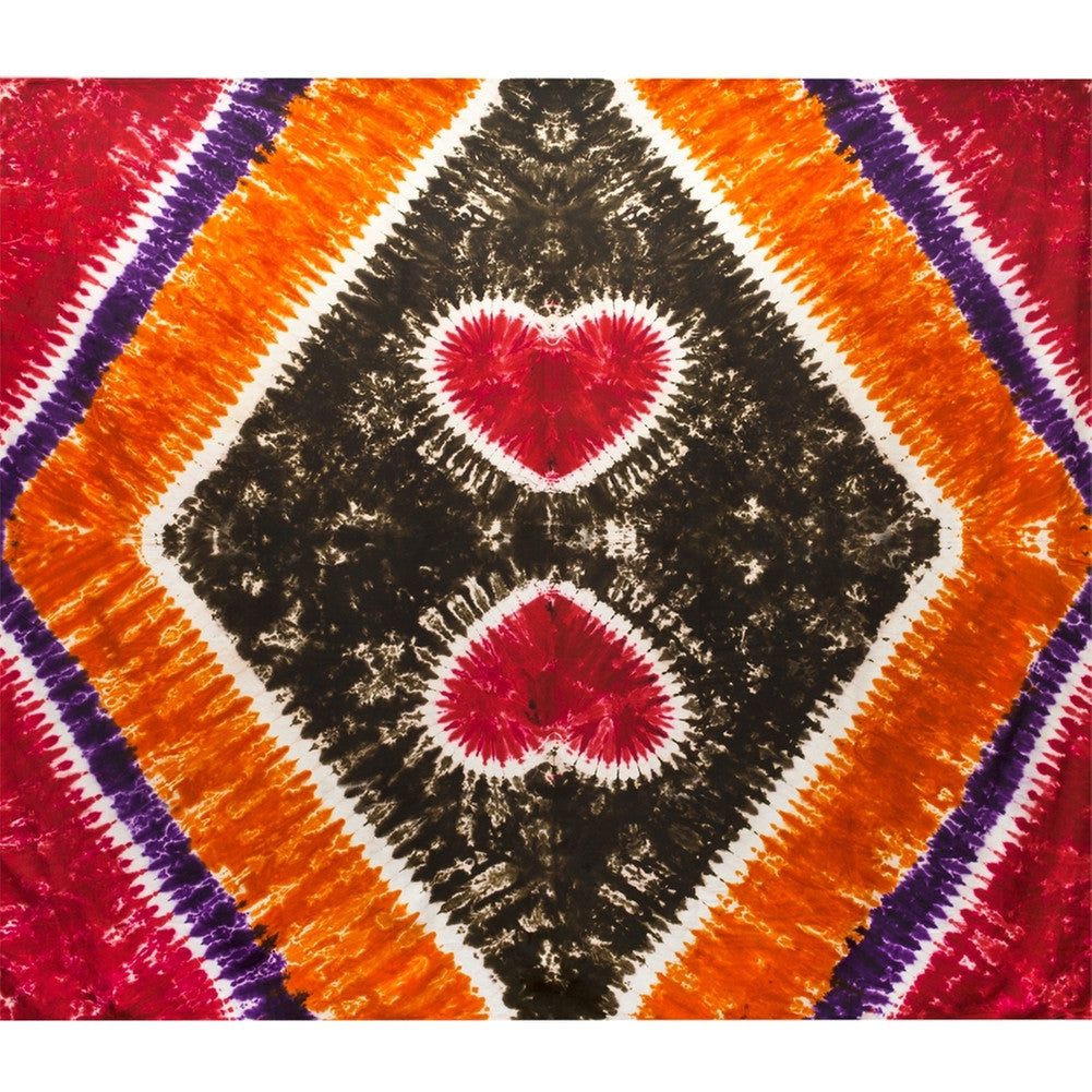 Tie Dye Hearts - Full Tapestry Tapestries Old Glory   