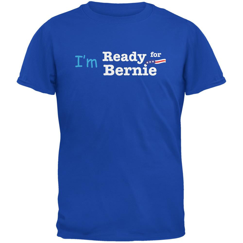 Election 2016 I'm Ready for Bernie Royal Adult T-Shirt Men's T-Shirts Old Glory 2XL Blue 