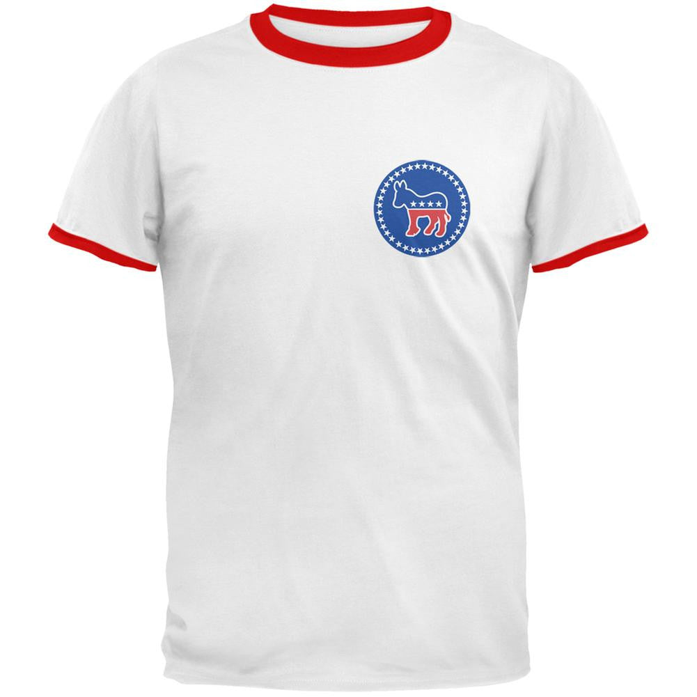 Election 2016 Sanders Presidential Jersey White/Red Men's Ringer T-Shirt Men's T-Shirts Old Glory LG Multi 