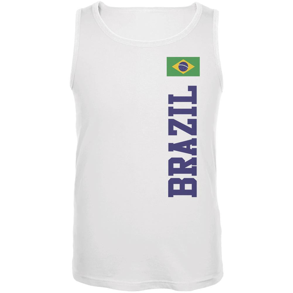 World Cup Brazil White Adult Tank Top Men's Tank Tops Old Glory 2XL White 